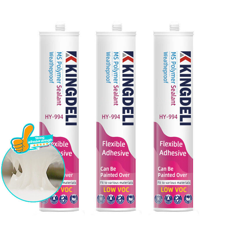 Witte kleur MS Polymer-gebaseerd kleefmiddel Geurarm Weerbestand