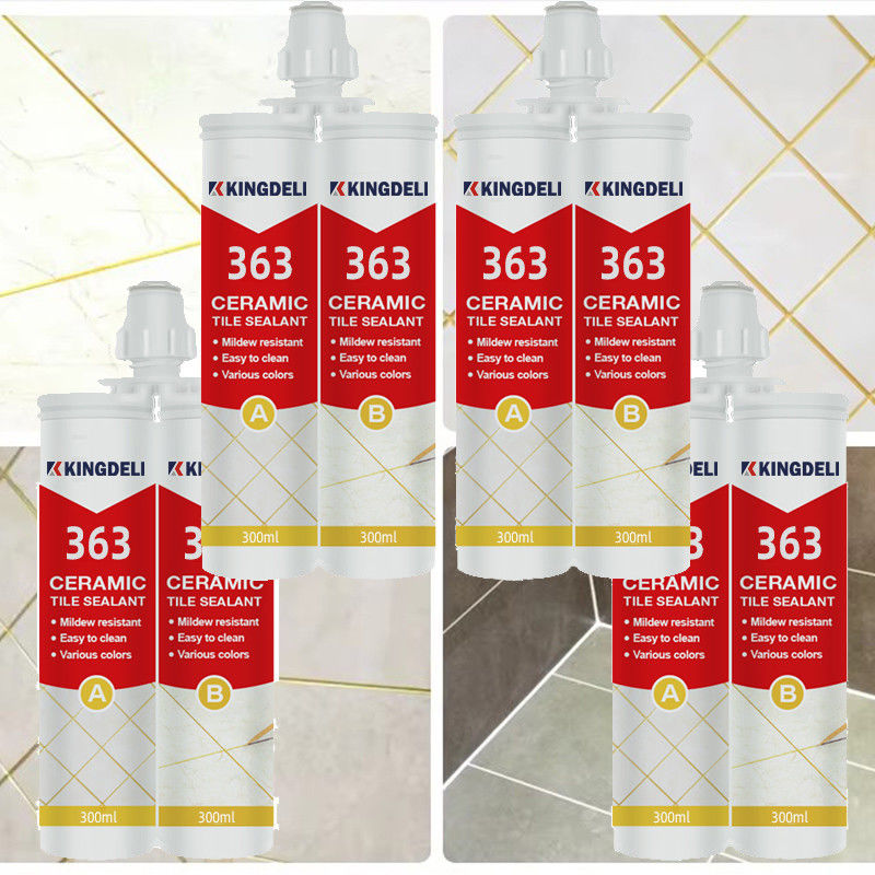2 deel waterdicht epoxy tegellijm, tegel scheur afdichtingsmiddel witte kleur 300 ml